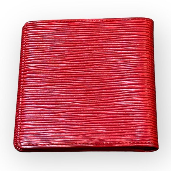 Louis Vuitton LV Marco Epi Leather Wallet in Red Portefeuille Bi-Fold - 4x4 in. - Picture 2 of 6